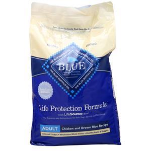 Blue Life Protection Formula Dry Dog Food for Adult Dogs Chicken and Brown Rice Recipe 15 lbs