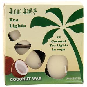 Coconut Tea Lights Cream - Unscented 12 count