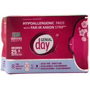 Eco-Certified Pads with Anion Strip Ultra-Thin/Heavy Flow 8 pads