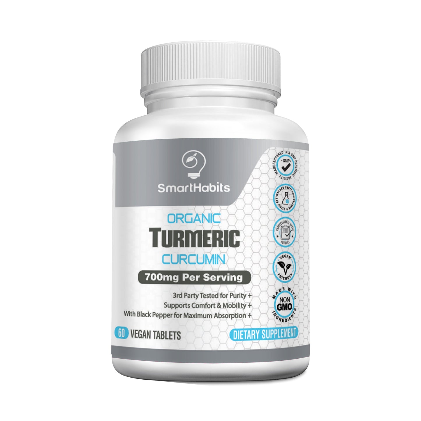 Smart Habits Turmeric Curcumin Complex w/ Black Pepper 60 vcaps