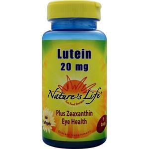 Nature's Life Lutein (20mg)  60 sgels