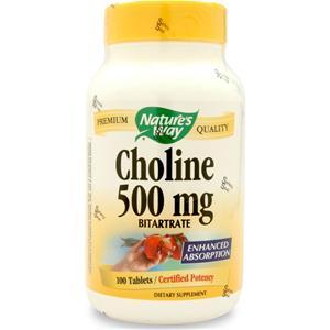 Nature's Way Choline Bitartrate (500mg)  100 tabs