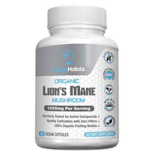 Organic Lion's Mane Mushroom (1000 mg) 60 vcaps